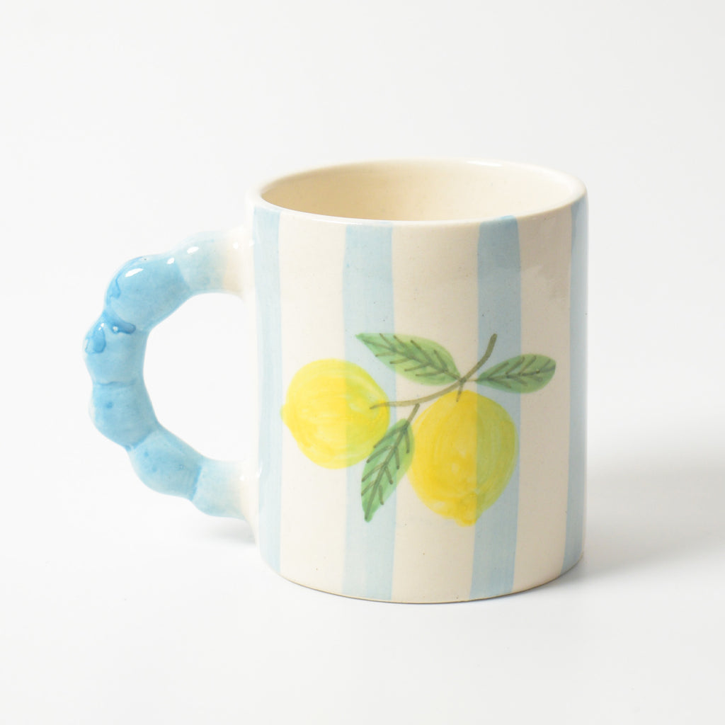 Coffee mug - Blue Striped Lemon