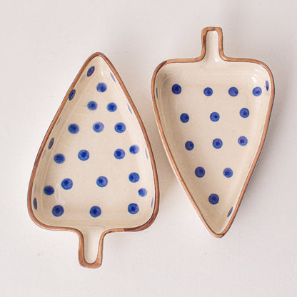 Handmade Ceramic Platter Set - Leaf