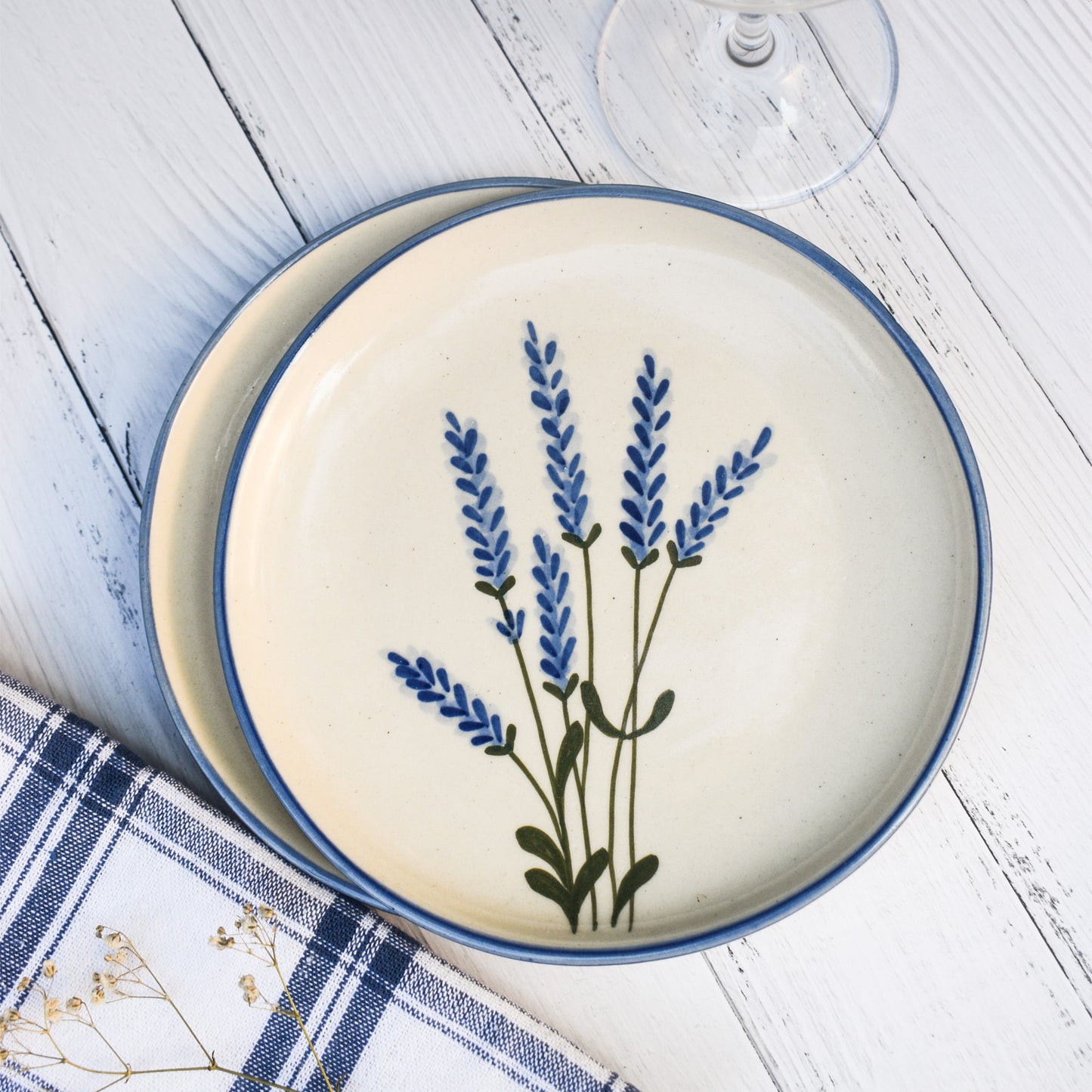 Ceramic Dessert Plates - Lavender