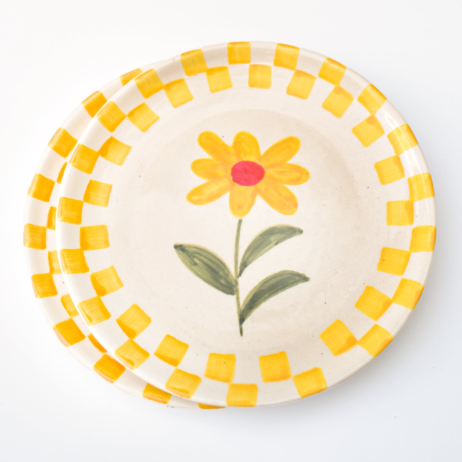 Cute Dessert Plate -  Yellow Bloom