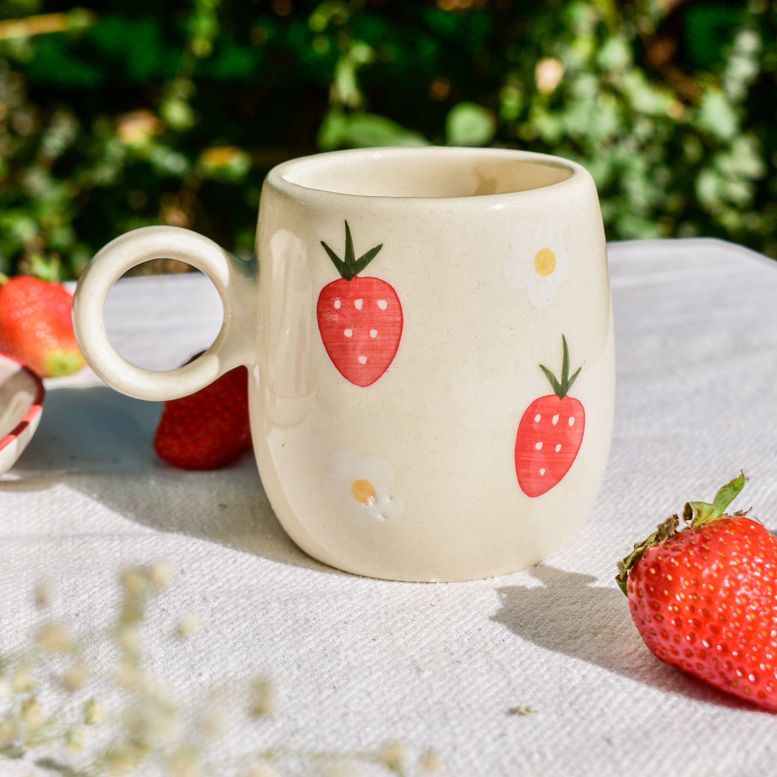 Premium Handmade Ceramic Mug - Strawberry