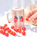 Strawberry Stripe Mug With Lid