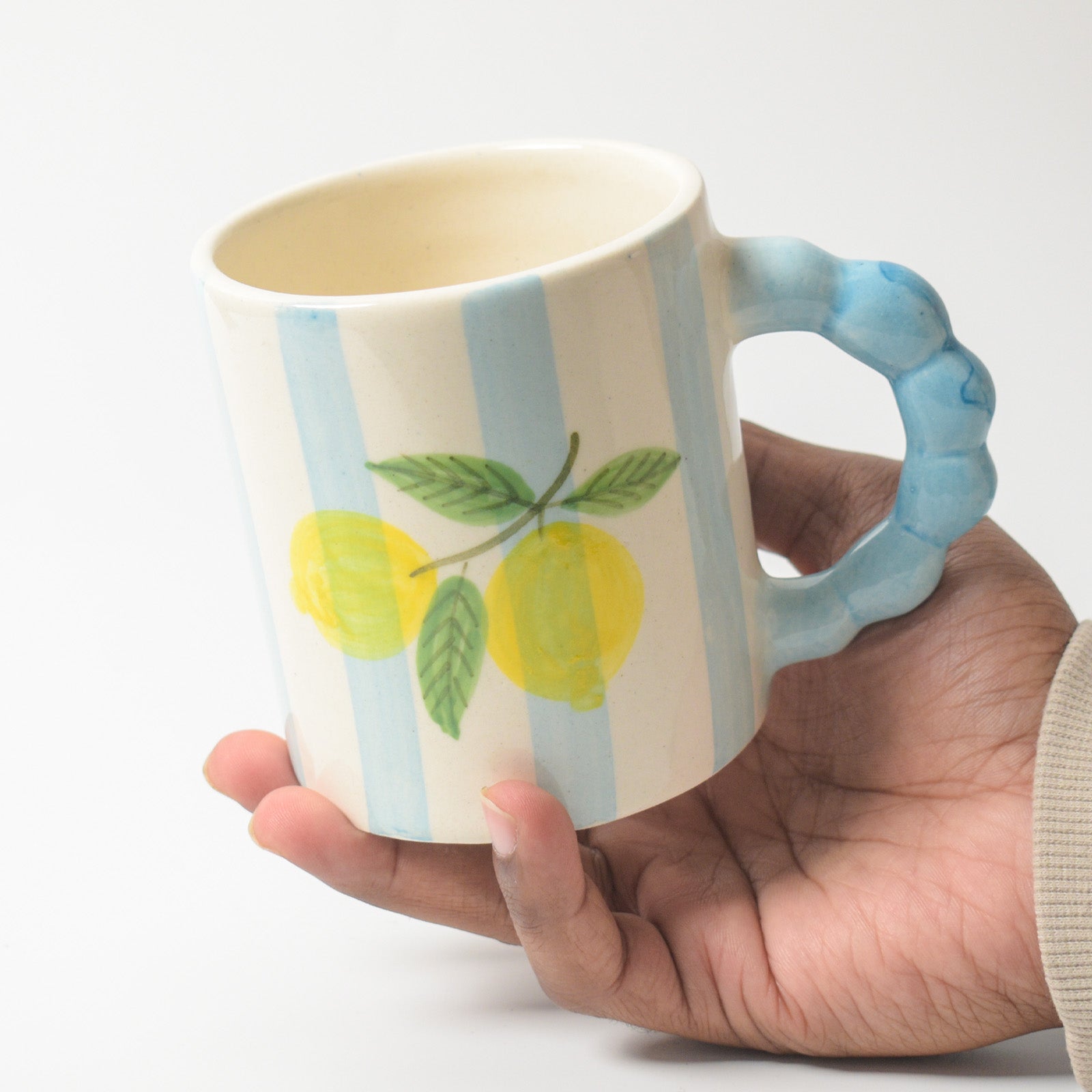Coffee mug - Blue Striped Lemon