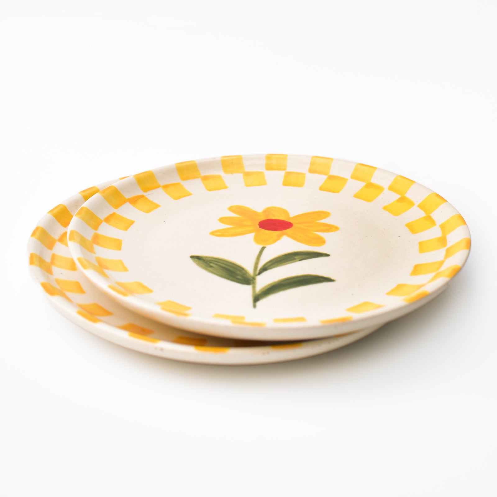 Cute Dessert Plate -  Yellow Bloom