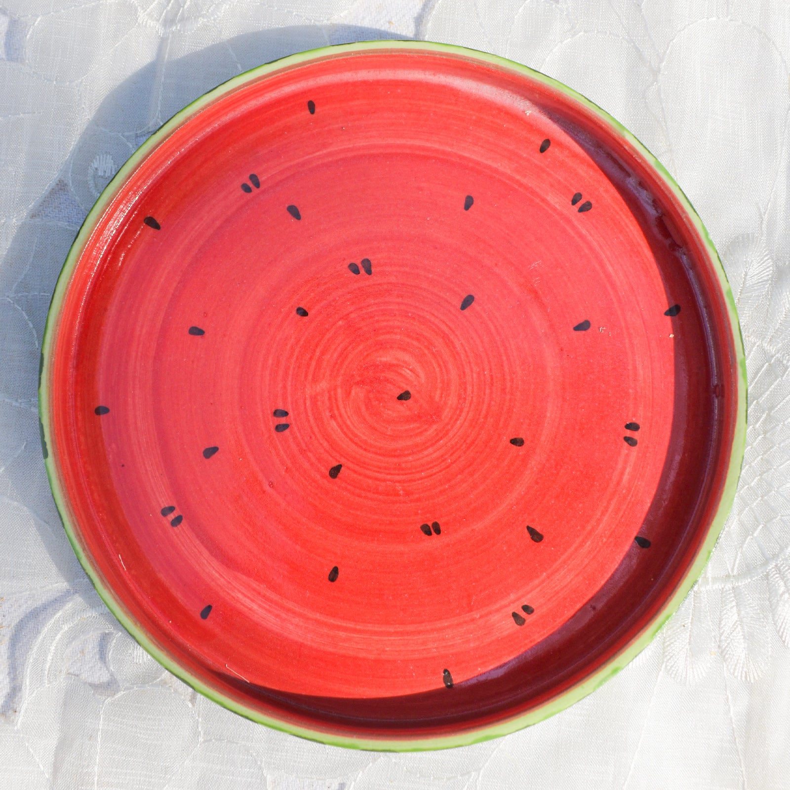 Ceramic Serving Plate - Watermelon (8 Inches)