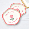 Ceramic Coaster/Trinket Tray - La Vie ( Red )