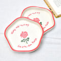 Ceramic Coaster/Trinket Tray - La Vie ( Red )