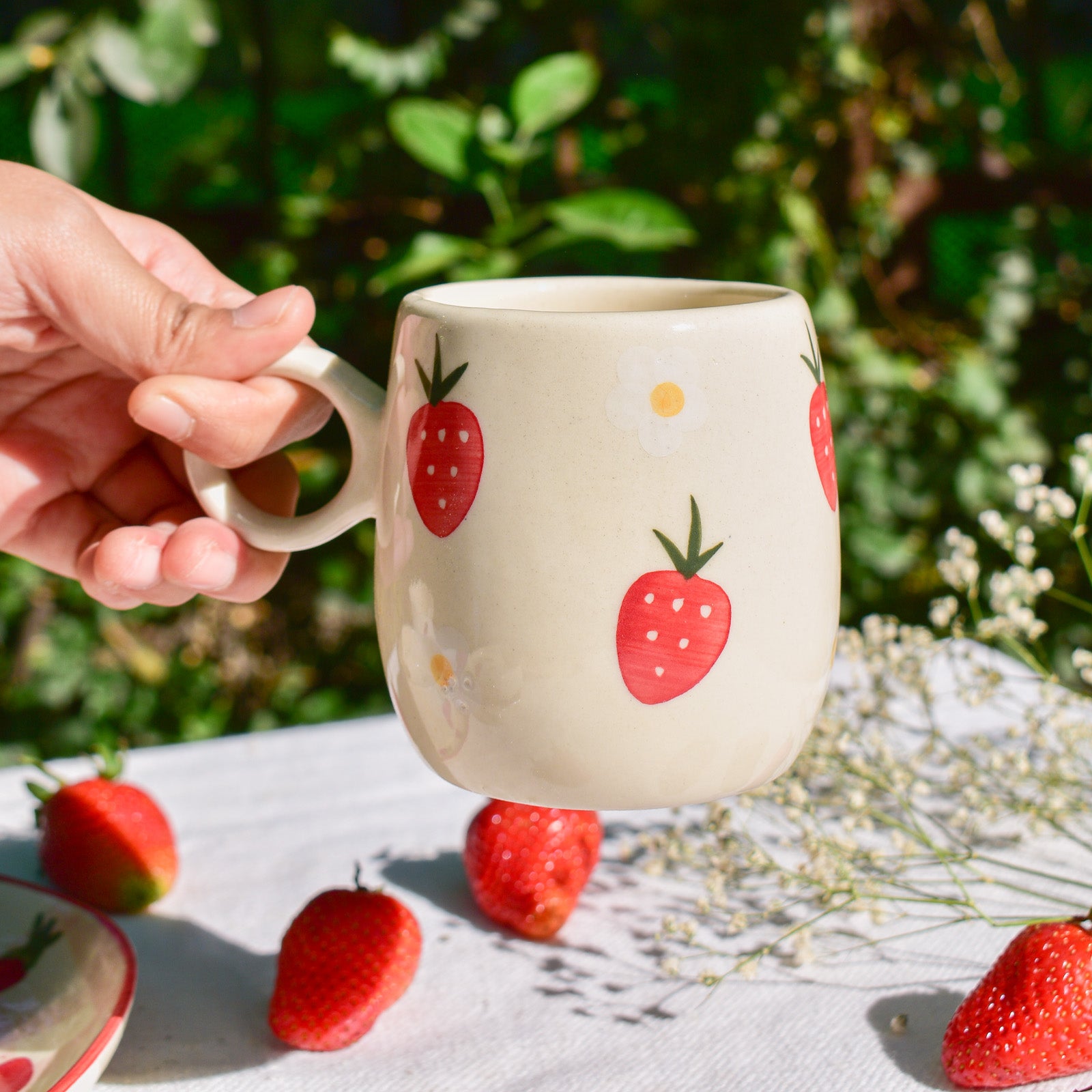 Premium Handmade Ceramic Mug - Strawberry