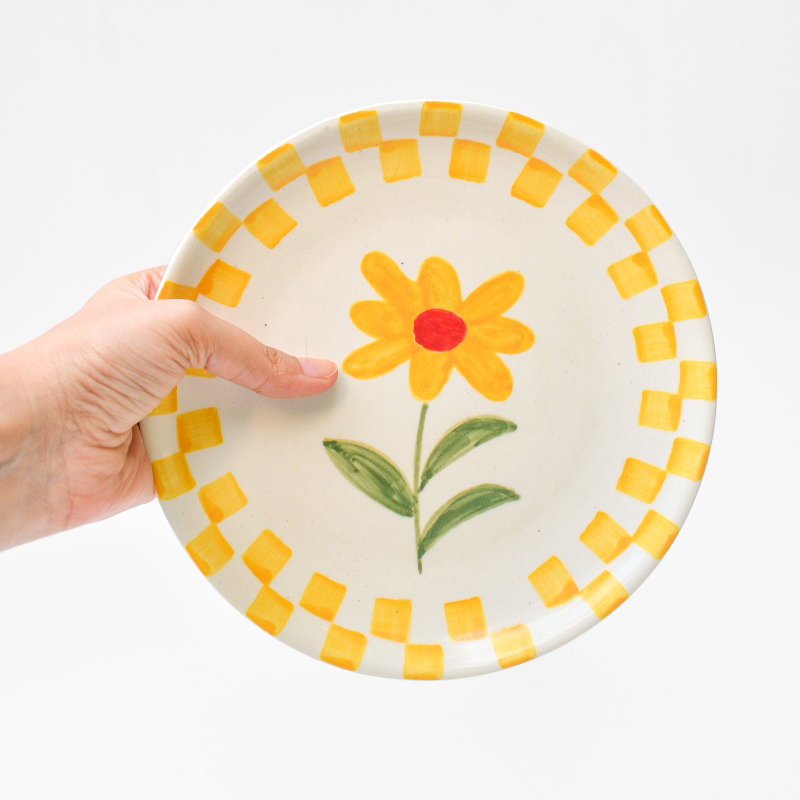 Cute Dessert Plate -  Yellow Bloom