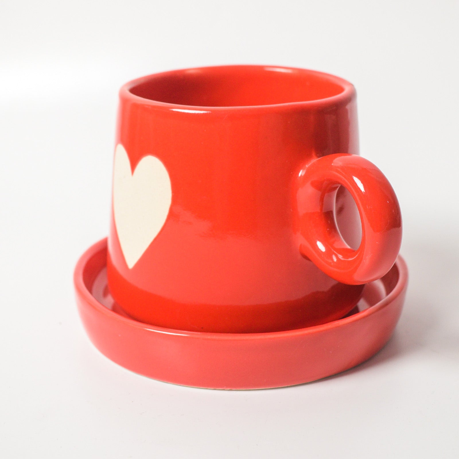 Coffee Cup & Coaster Set - Big Red Heart