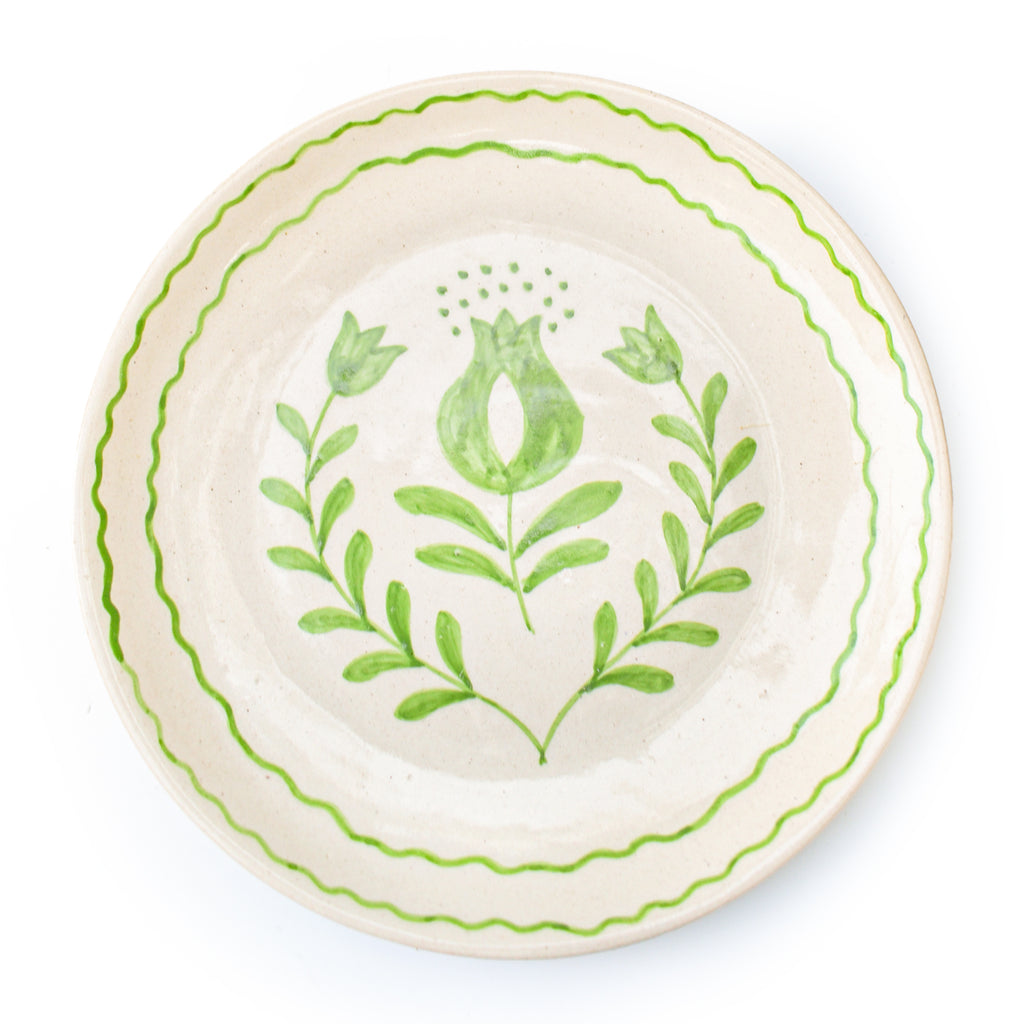 Cute Dessert Plate -  Anar Bloom (Green)