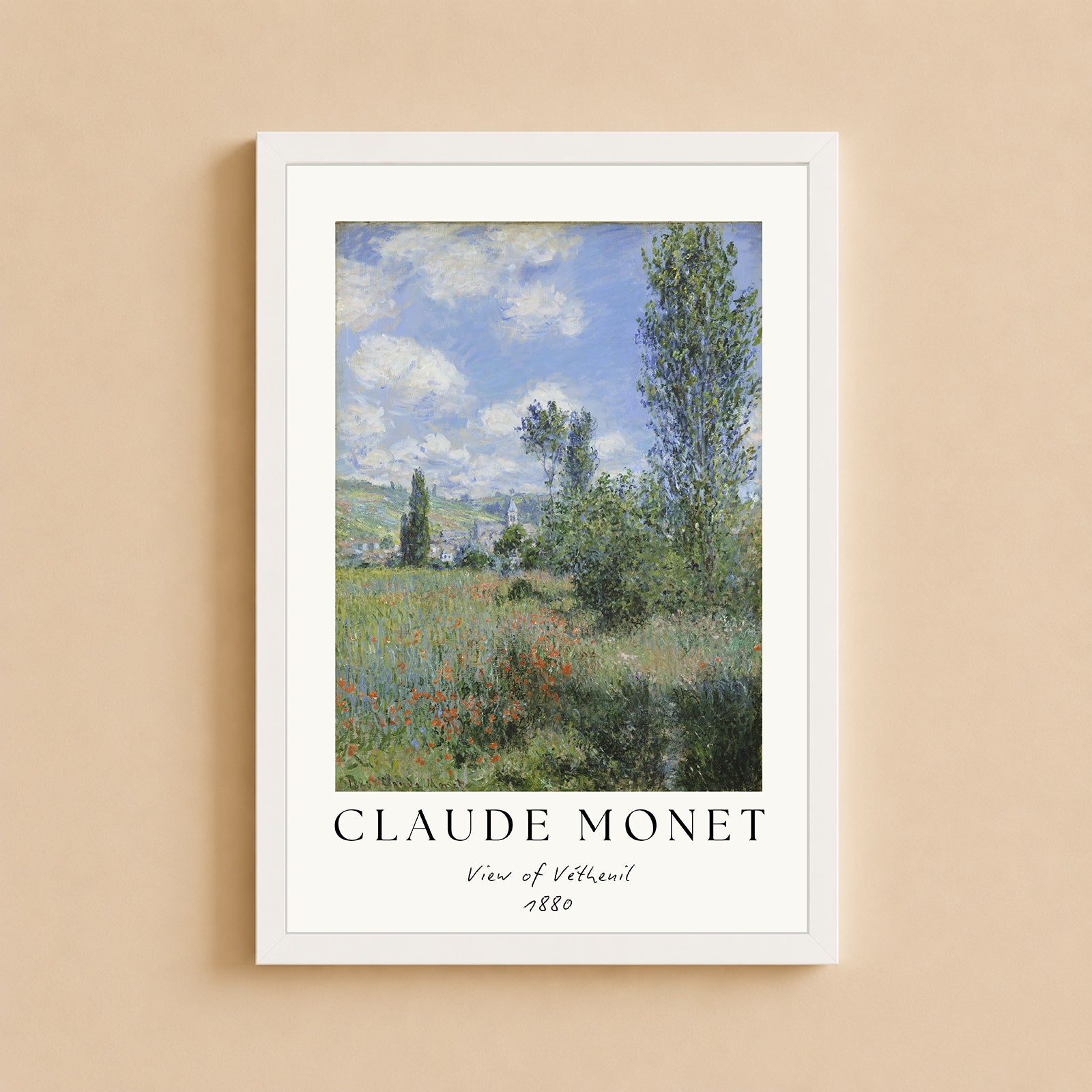 Wall Art Poster - Claude Monet View of Vétheuil