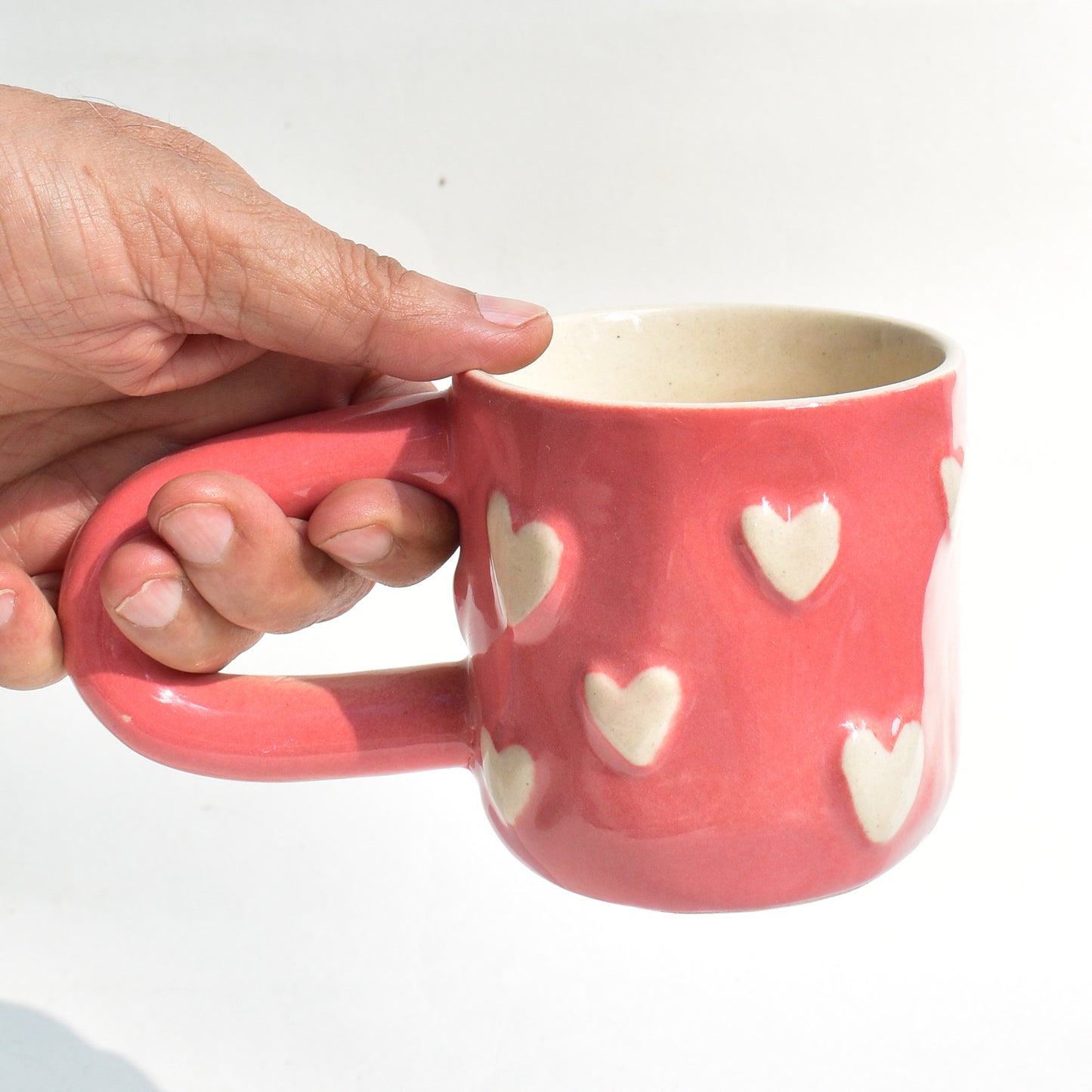 Romantic Ceramic Mug - Red Cupid Heart