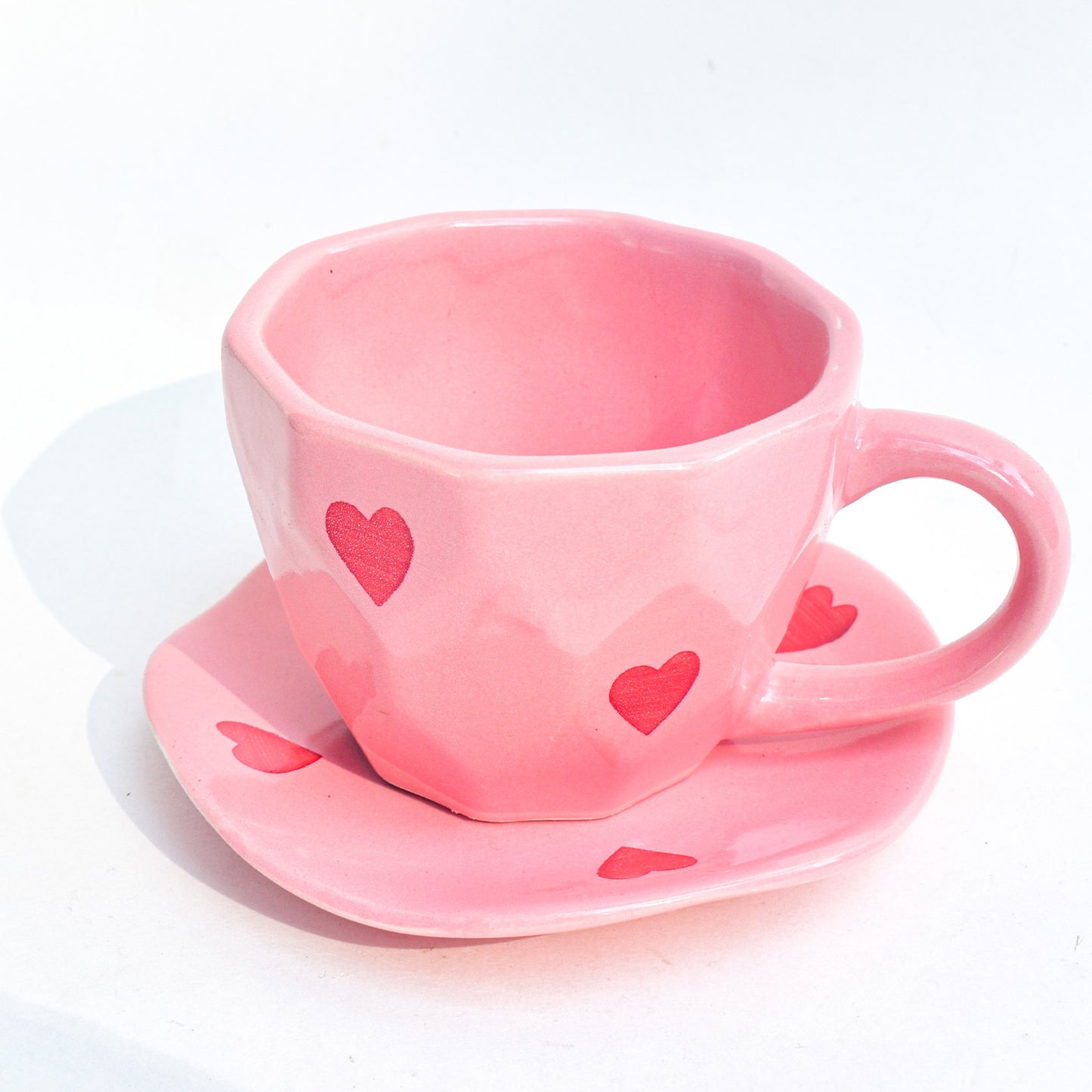 Cute Couples Mug - Cupid's Tea Cup & Coaster Set