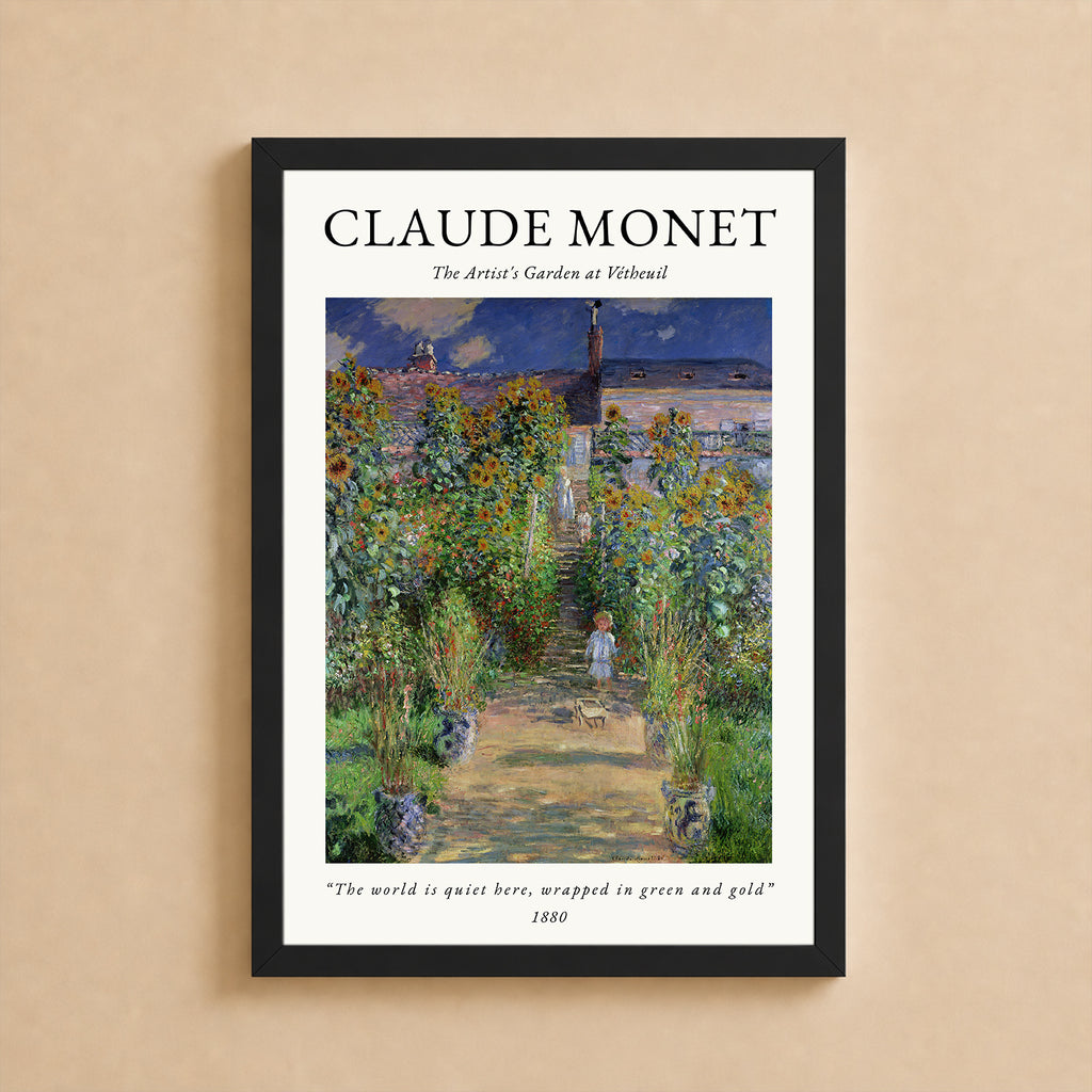 Wall Art Poster - Claude Monet  Artists Garden