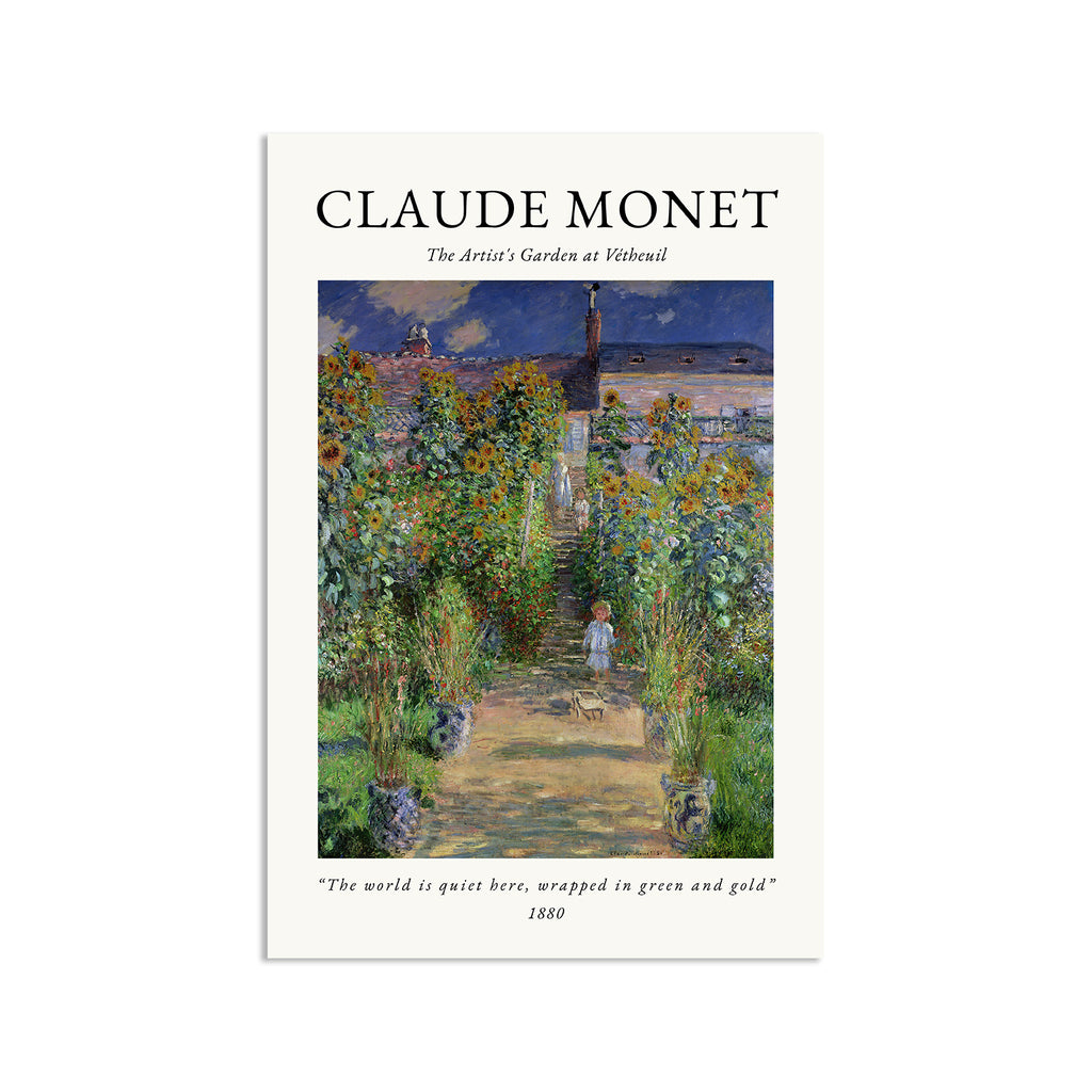 Wall Art Poster - Claude Monet  Artists Garden