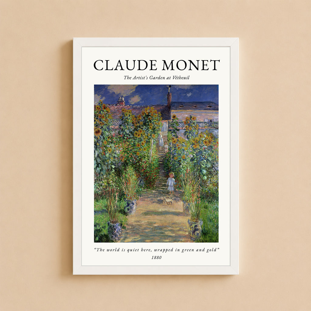 Wall Art Poster - Claude Monet  Artists Garden