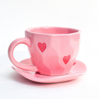 Cute Couples Mug - Cupid's Tea Cup & Coaster Set