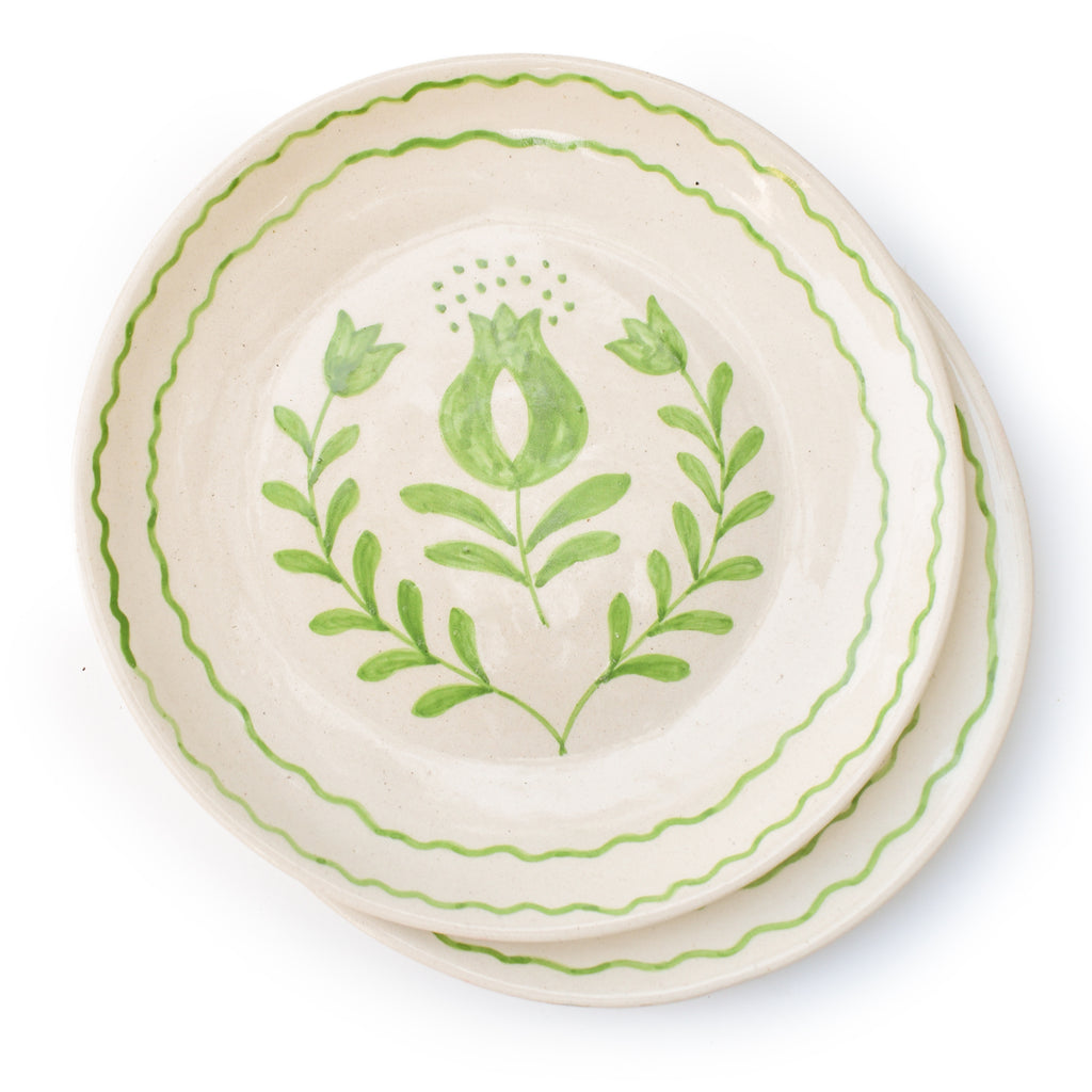 Cute Dessert Plate -  Anar Bloom (Green)