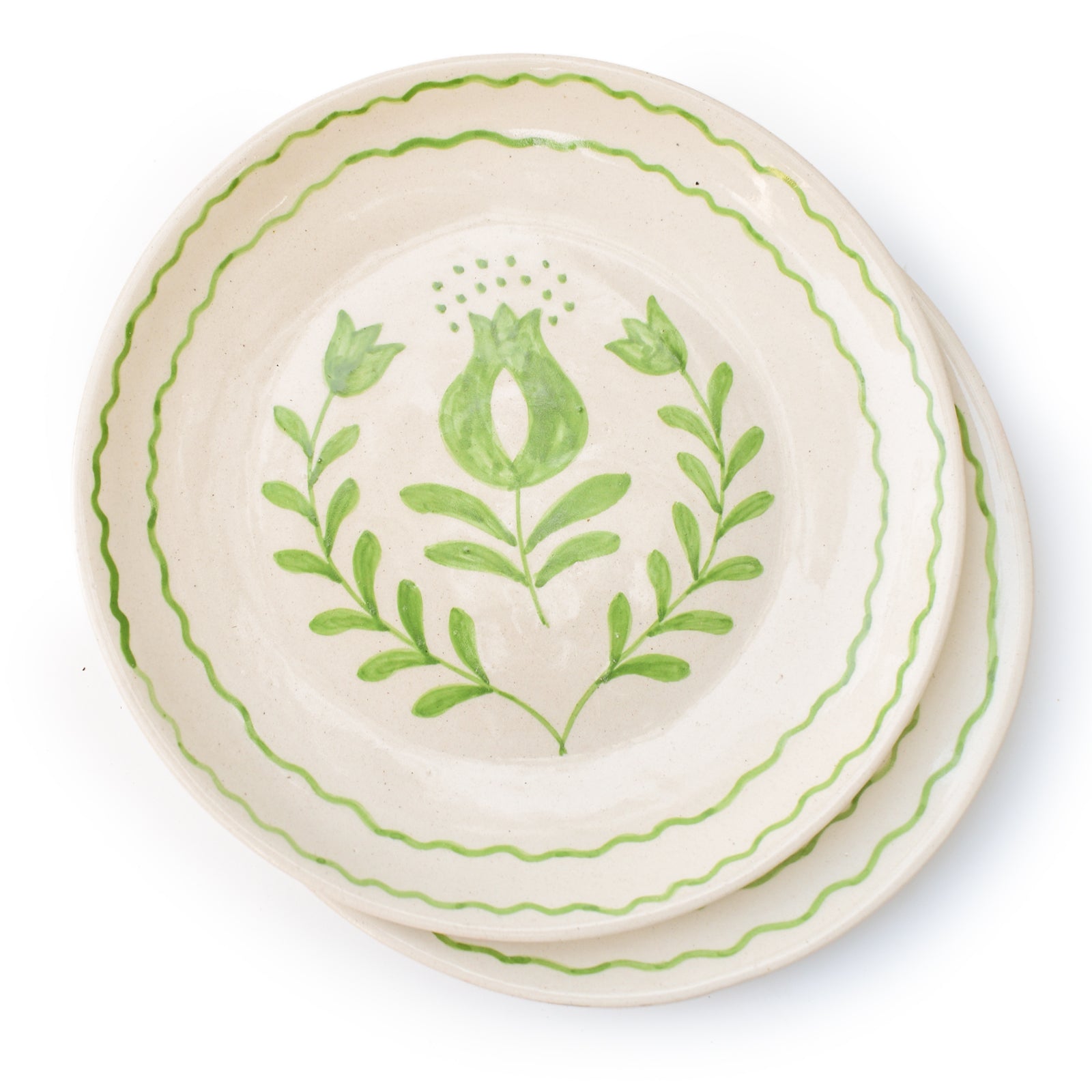 Cute Dessert Plate -  Anar Bloom (Green)