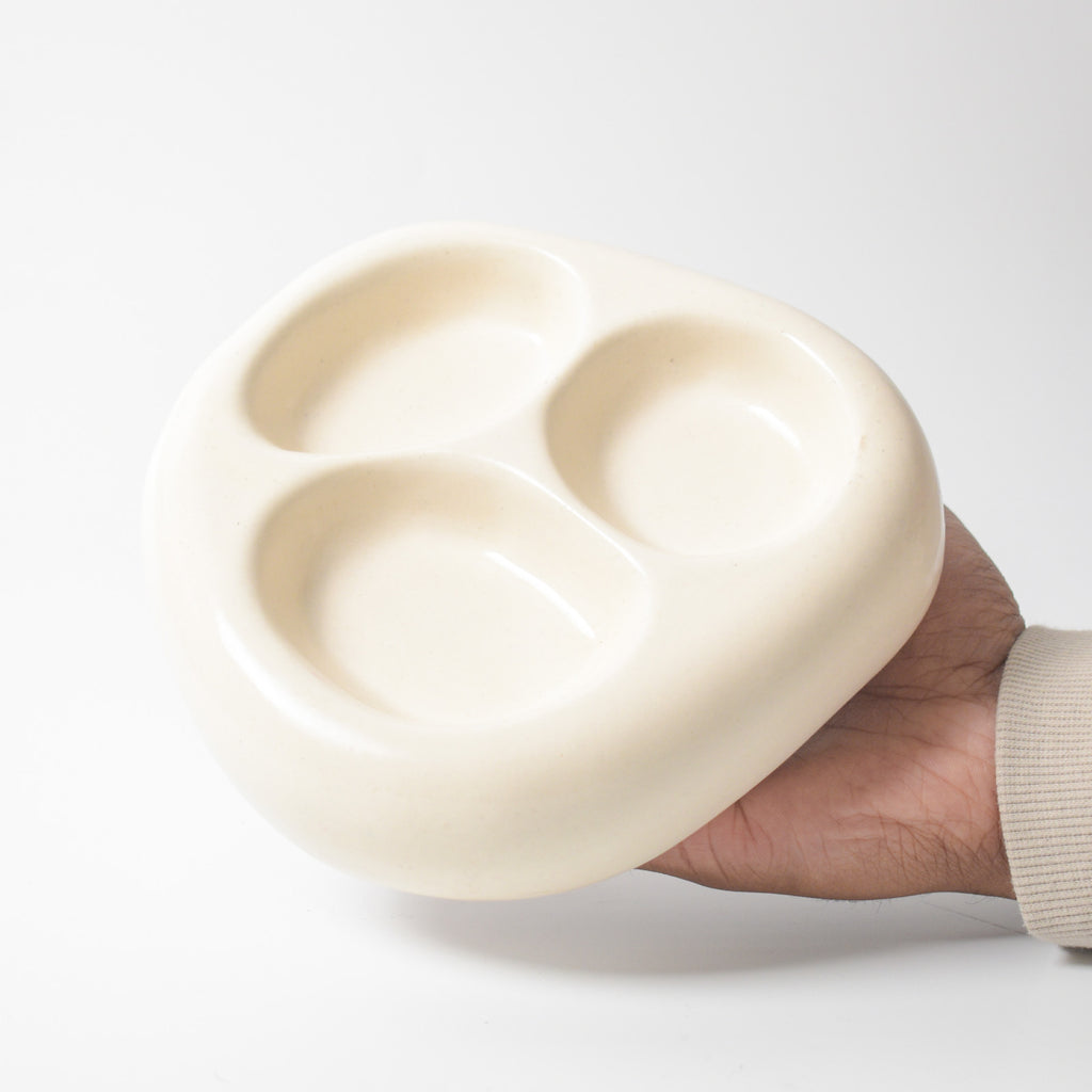 Chunky Trinket Tray - White