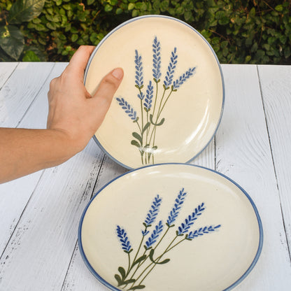 Ceramic Dessert Plates - Lavender