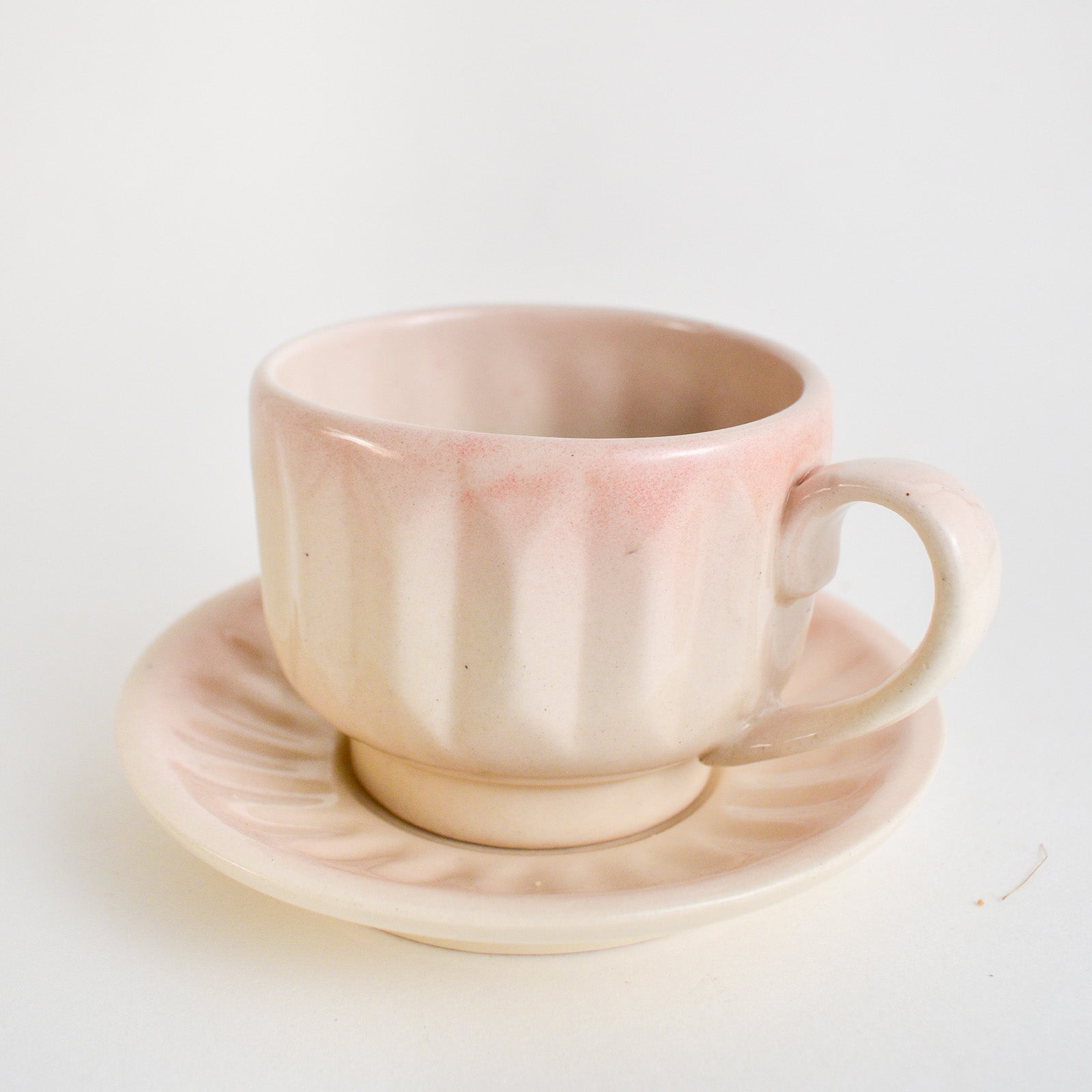 pink ombre cup coaster set