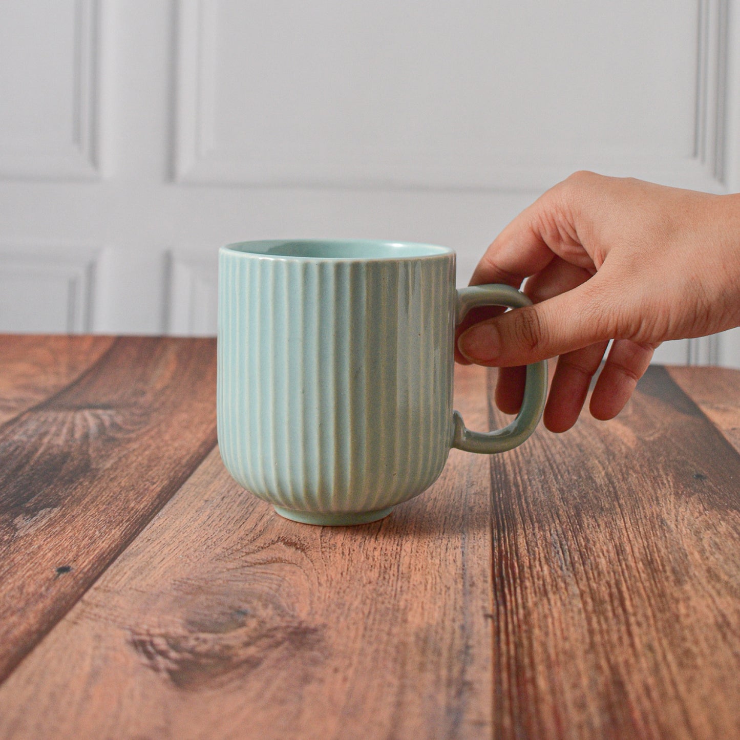 blue lagoon ceramic coffee mug