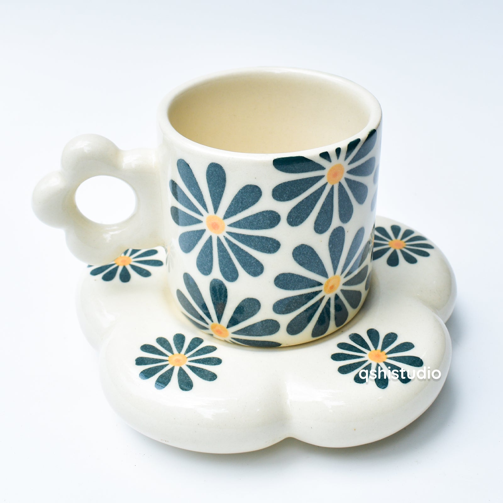 Tea Cup & Small Coaster Set - Goodmorning Blues
