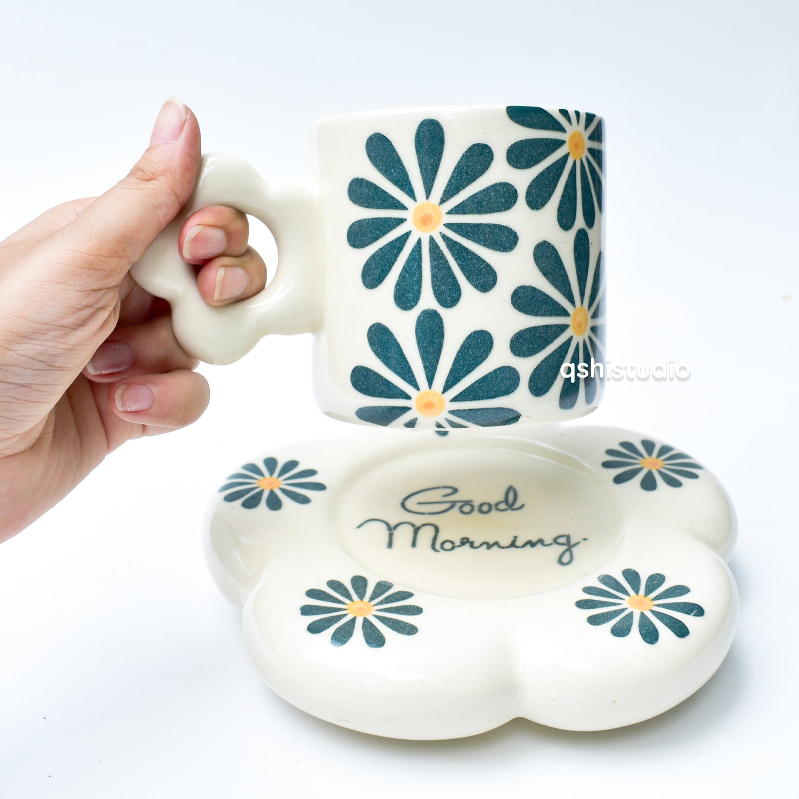 Tea Cup & Small Coaster Set - Goodmorning Blues