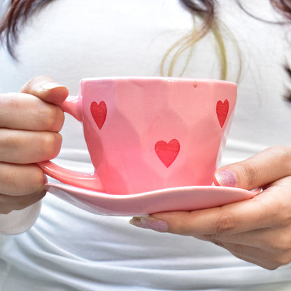 Cute Couples Mug - Cupid's Tea Cup & Coaster Set