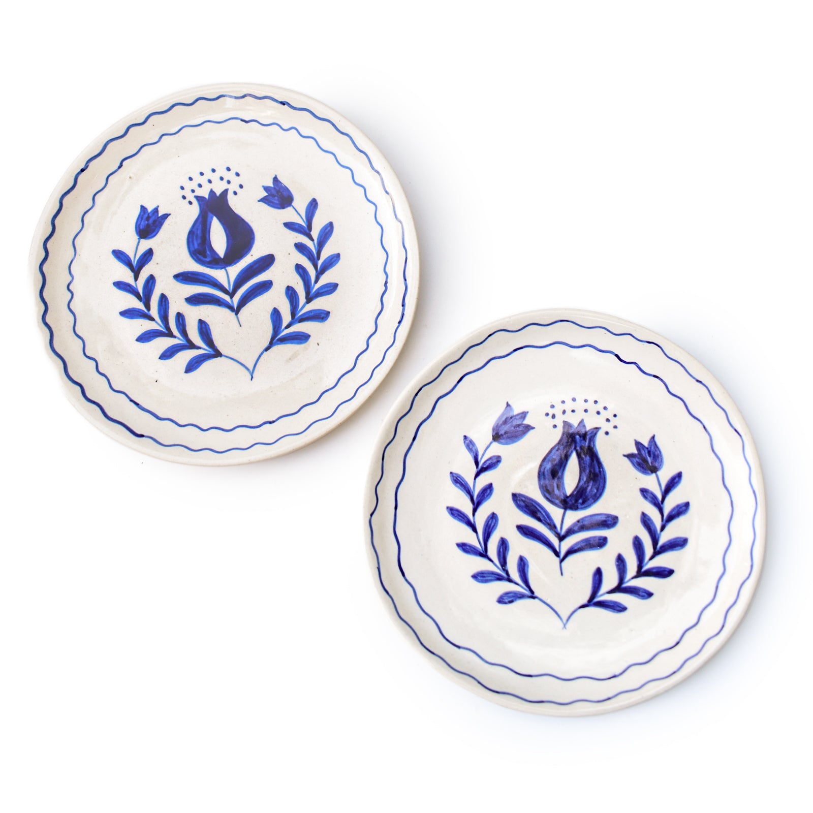 Cute Dessert Plate -  Anar Bloom (Blue)
