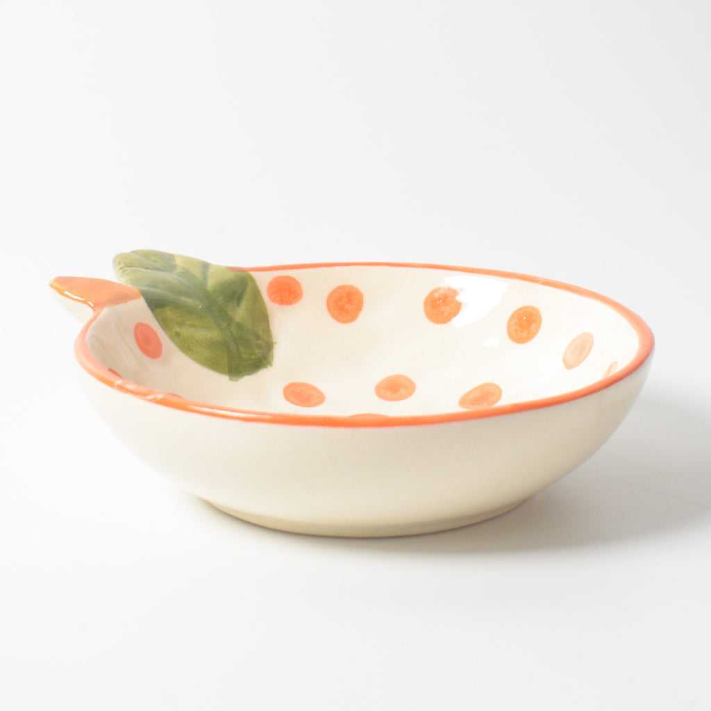 Adorable Handmade Bowl - Orange Polka