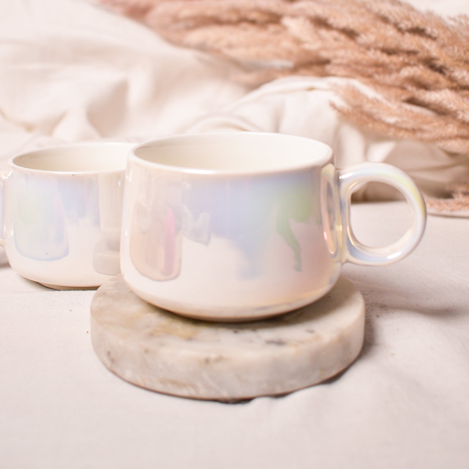 Coffee Cup Set  -  Iridescent Pearl (Set of 2)