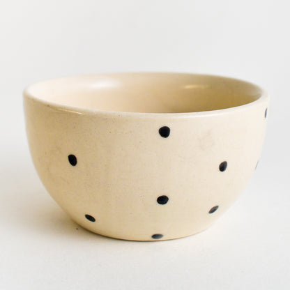 polka love ceramic breakfast bowl