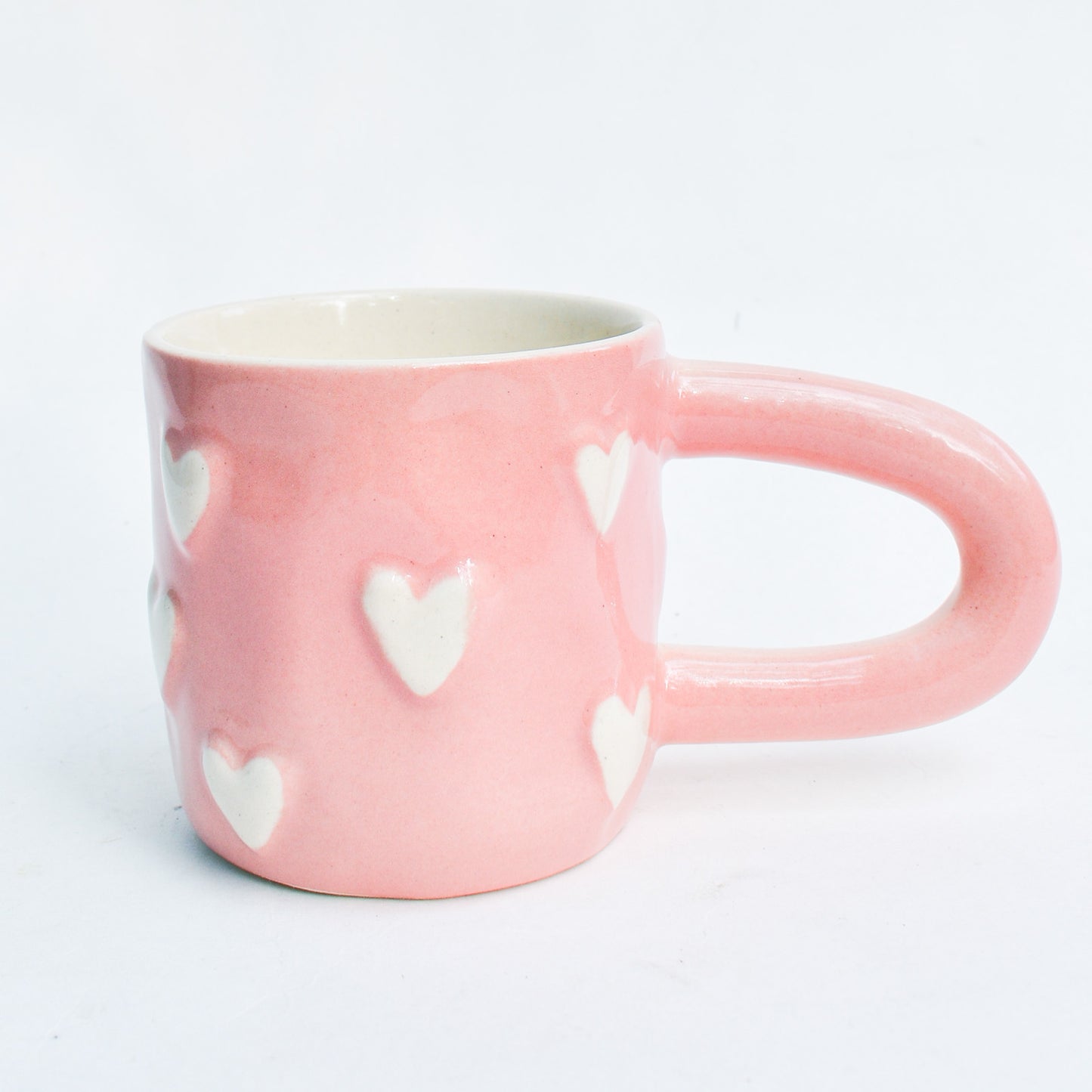 Romantic Ceramic Mug - Pink Cupid Heart