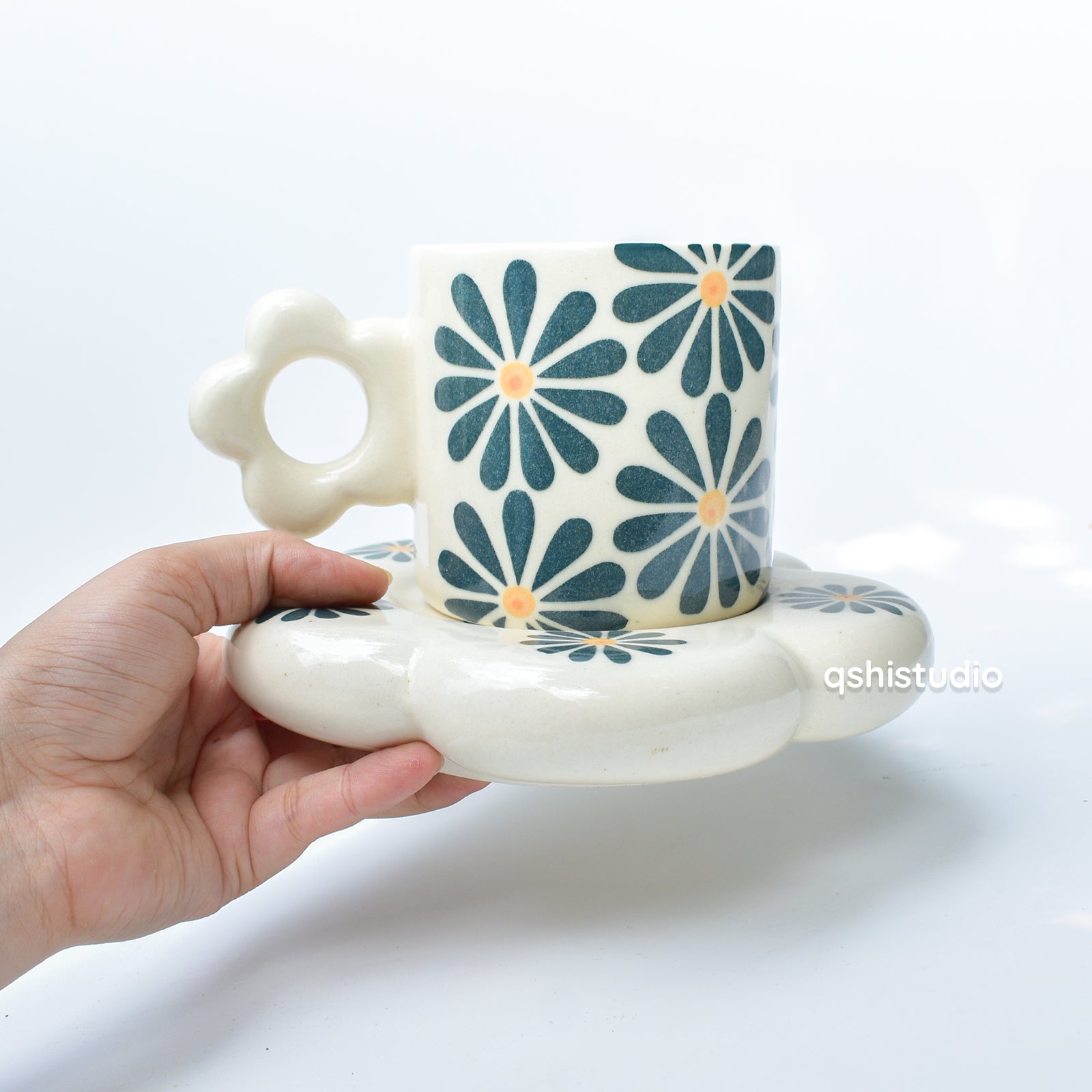 Tea Cup & Small Coaster Set - Goodmorning Blues