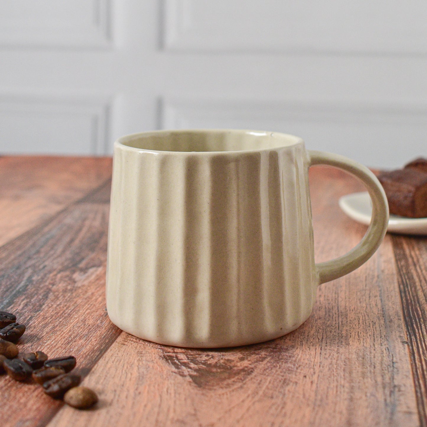 cream brew ceramic coffee mug