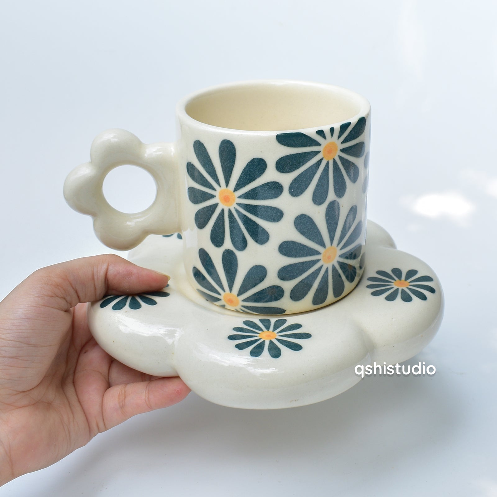 Tea Cup & Small Coaster Set - Goodmorning Blues
