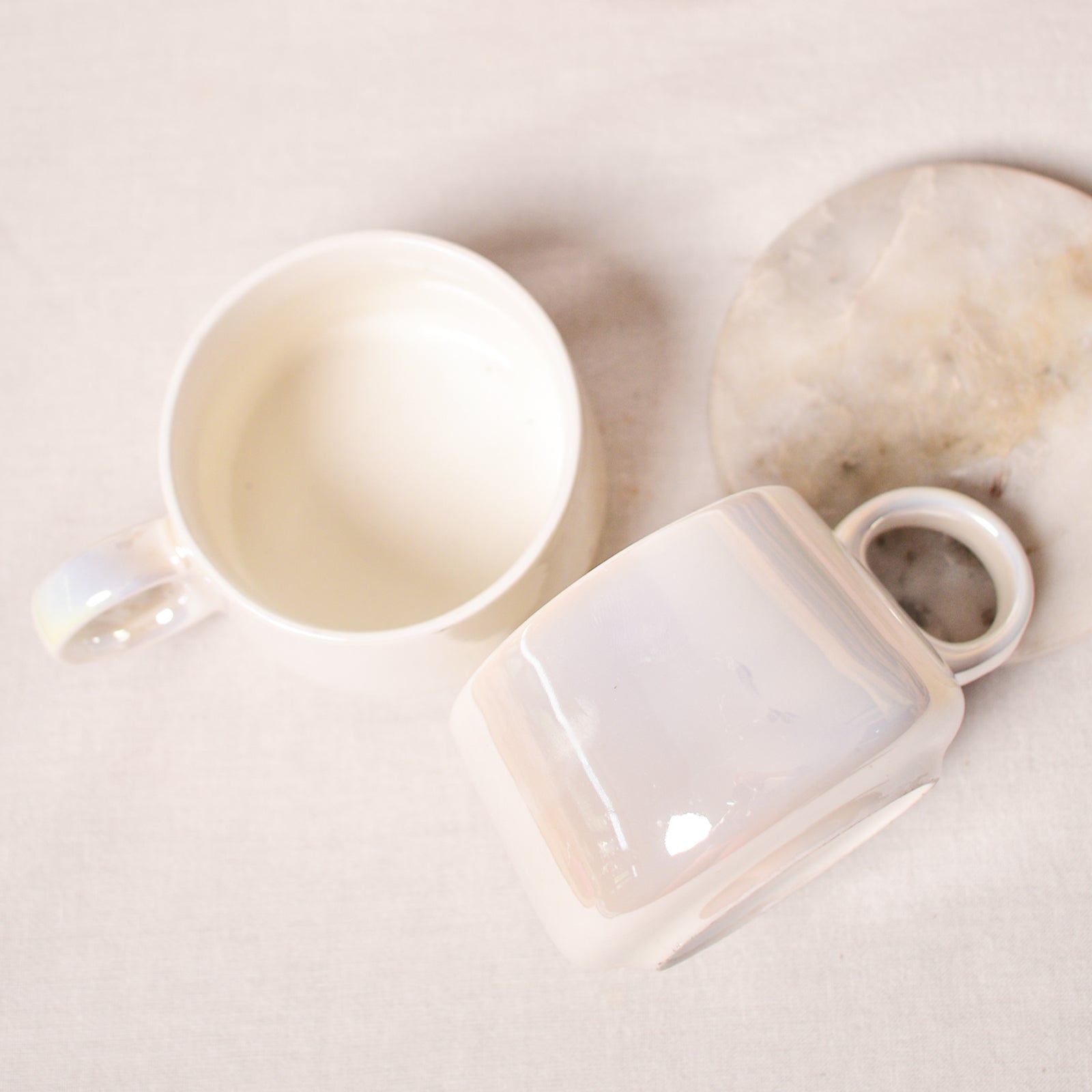 Coffee Cup Set  -  Iridescent Pearl (Set of 2)