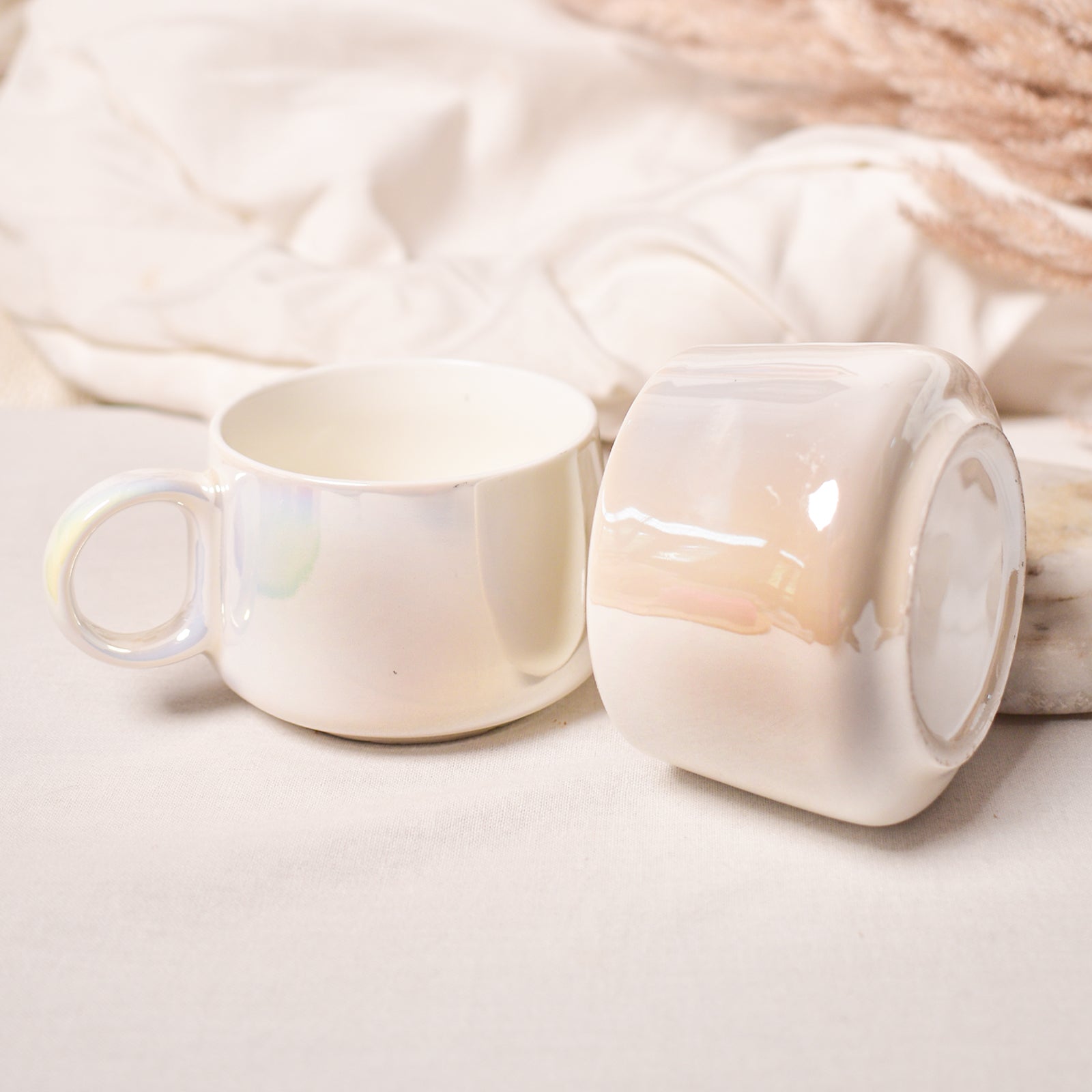 Coffee Cup Set  -  Iridescent Pearl (Set of 2)
