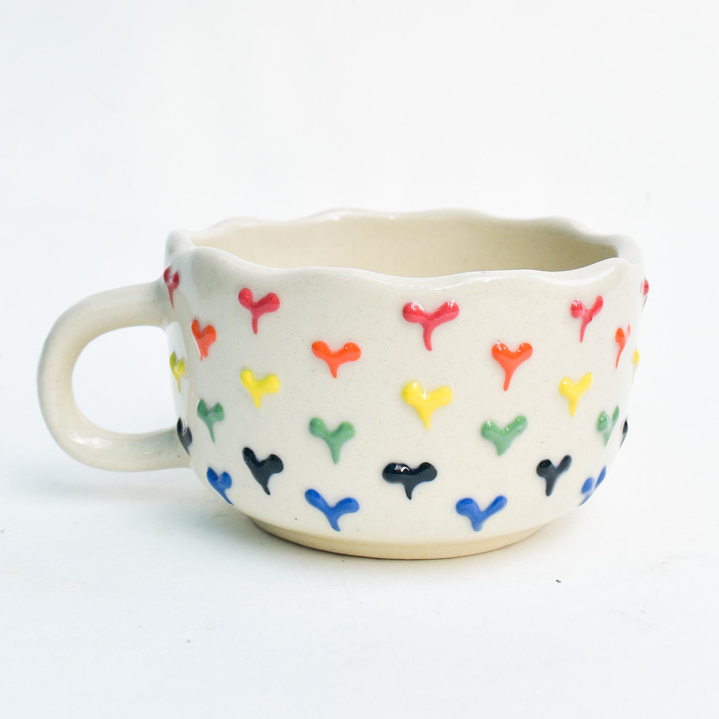 Soup & Coffee Mug - Colored Hearts