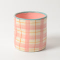 Ceramic Tea Cup Pinch Tumbler - Plaid