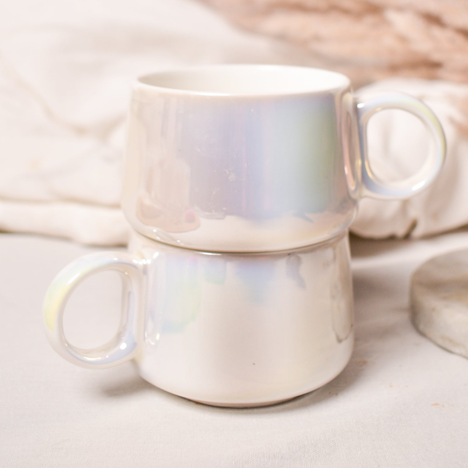 Coffee Cup Set  -  Iridescent Pearl (Set of 2)