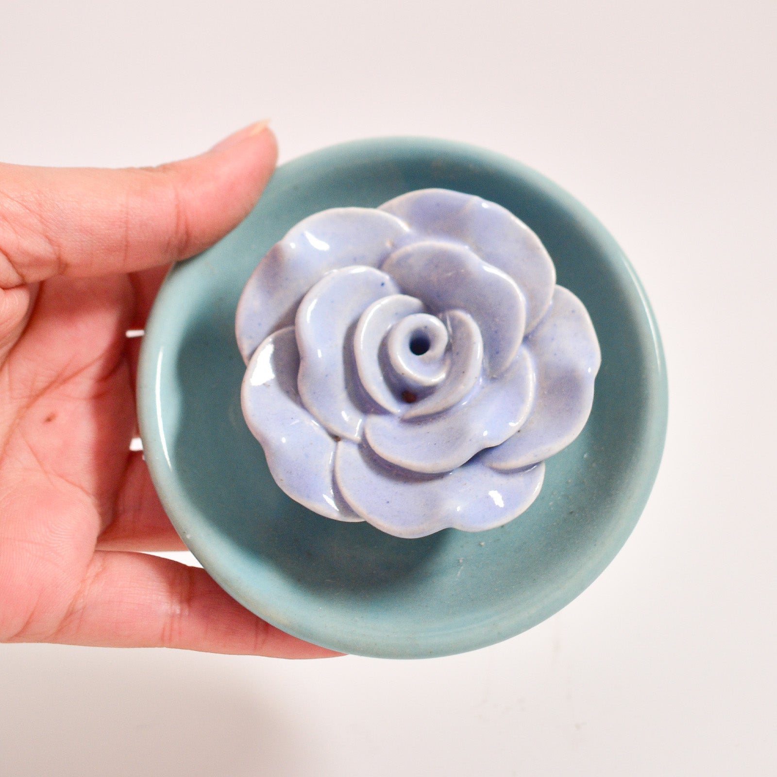 Blue Anar Mug, Blossom Stand & Diya Gift Set