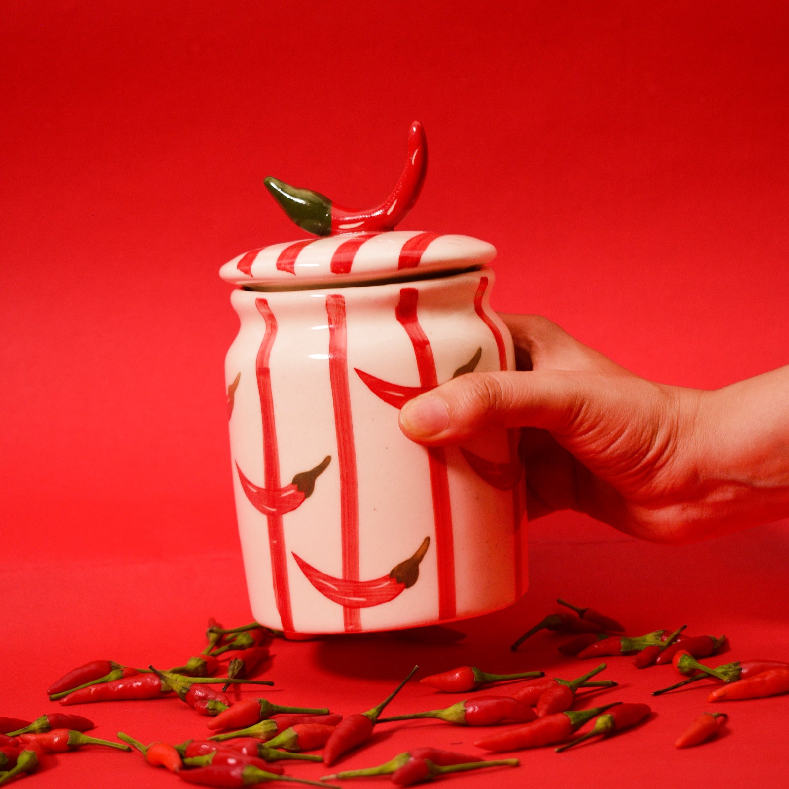Ceramic Jar - Mirchi