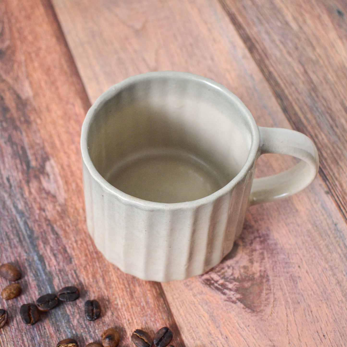 earthy ombre ceramic coffee mug