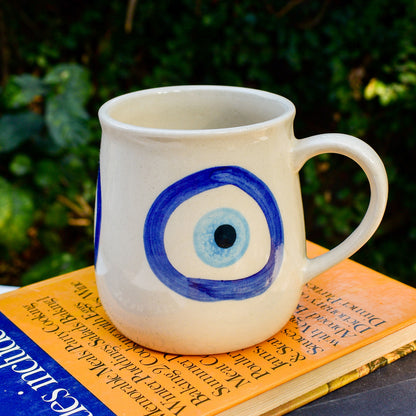 Handmade Ceramic Mug - Evil Eye