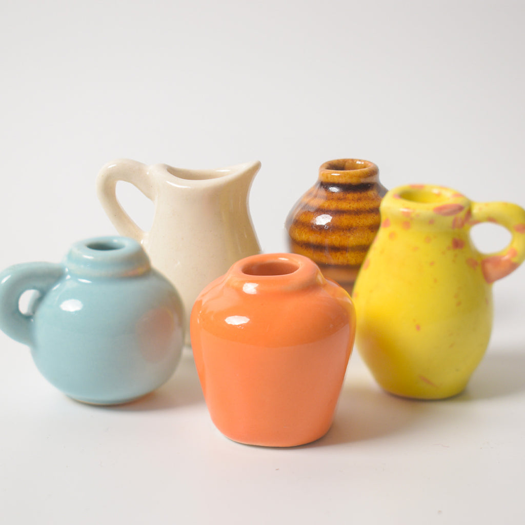 Ceramic Mini Fridge Magnet - Chic Solids (Set of 5)