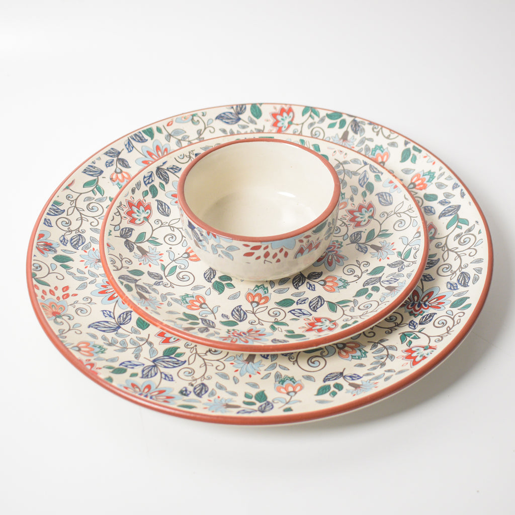 Ceramic Dinner Set - Indian Floral